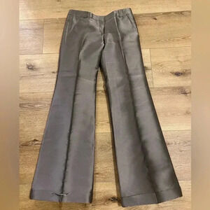 Shiny grey Burberry boot cut pants- low rise-Size 2 US